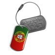 PERSONNALISEZ ICI votre Tag d'identification drapeau Portugais Tag d'identification métal réalisé à partir de plaquettes militaires Dog Tag personnalisables et décoré d'un drapeau Portugais. Utilisable en Porte-clés.