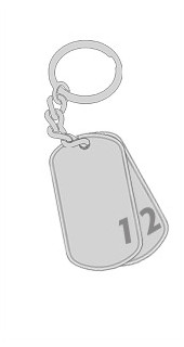 IDTAG DogTag Porte-clés double