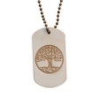 PERSONNALISEZ votre PENDENTIF en BOIS ici ! Pendentif en bois de bouleau au format plaque militaire Dog Tag.