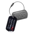 PERSONNALISEZ ICI votre Tag d'identification Slogan 68 Tag d'identification métal réalisé à partir de plaquettes militaires Dog Tag personnalisables et imprimé d'un slogan de 1968. Utilisable en Porte-clés.