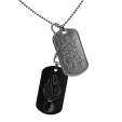 PERSONNALISEZ et ACHETEZ ICI votre ID Tag GENDARME ! Duo Acier / Noir de plaques militaires Dog Tag doté d'une gravure du logo de la Gendarmerie Française.