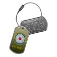 PERSONNALISEZ ICI votre Tag d'identification US Army Tag d'identification métal réalisé à partir de plaquettes militaires Dog Tag personnalisables et décoré de l'insigne US Army. Utilisable en Porte-clés.