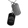 PERSONNALISEZ ICI votre PENDENTIF dog tag ARBRE DE VIE ARBRE DE VIE GRAVÉ SUR PLAQUE MILITAIRE DOG TAG NOIRE EPOXY