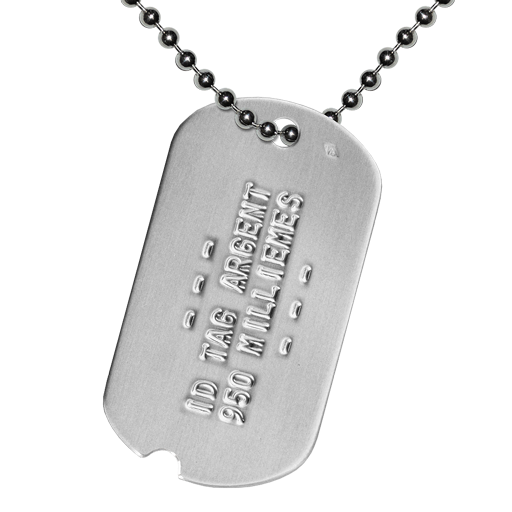 https://www.monidtag.com / Collier type WWII argent 950 mil.