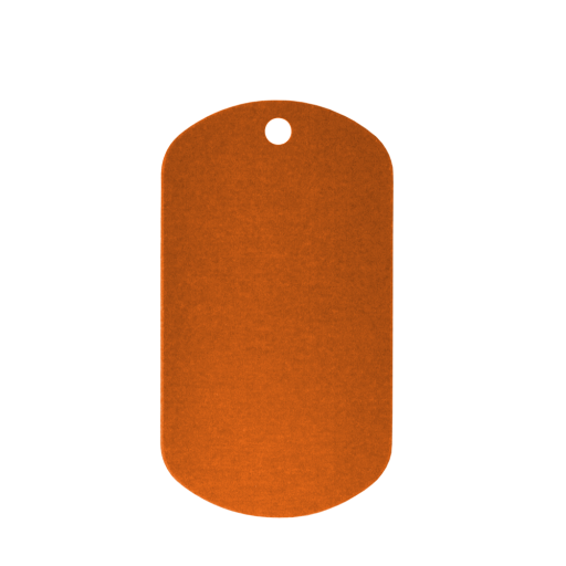 https://www.monidtag.com / Plaque militaire ID Tag alu. coloris orange