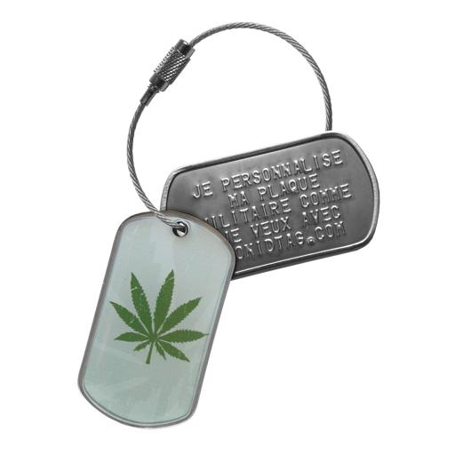 Ce tag d'identification comporte 2 plaques militaires au format Dog Tag de grade A et un câble en acier inoxydable de 15 cm de long avec fermoir à vis. La première plaquette est pe