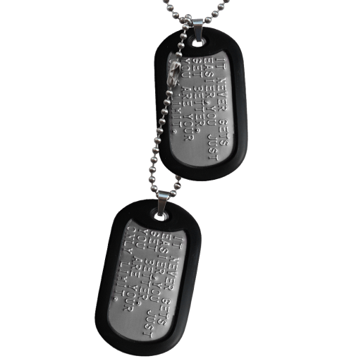 https://www.monidtag.com / Collier 2 plaques militaires personnalisables