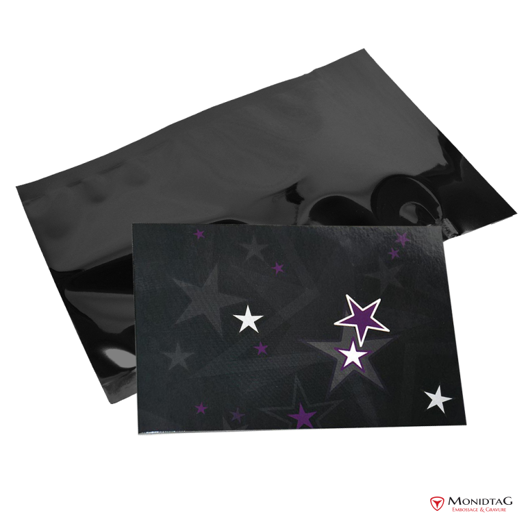 MonIdTAG > Carterie > Enveloppe Cadeaux > Carte étoile + enveloppe  métalisée > Carte enveloppe cadeau noire