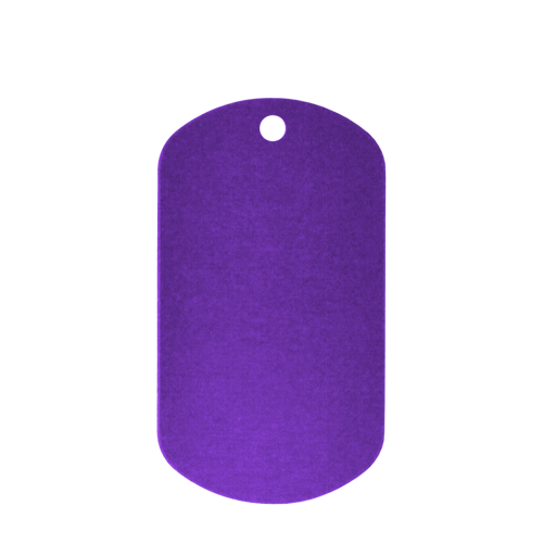 Ce pendentif est un ID Tag au format plaque militaire américaine. Il est fabriqué à partir d'un aluminium anodisé VIOLET.
Personnalisation unitaire disponible :Cette plaqu