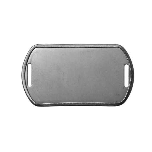 https://www.monidtag.com / Military Dog Tag in Matte Steel 2 slots