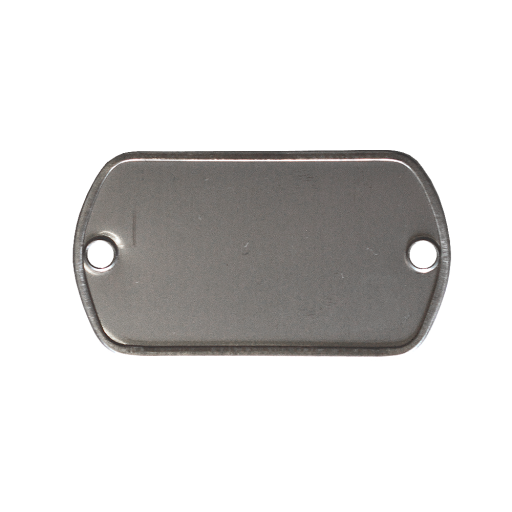 https://www.monidtag.com / Military Dog Tag in Matte Steel 2 holes