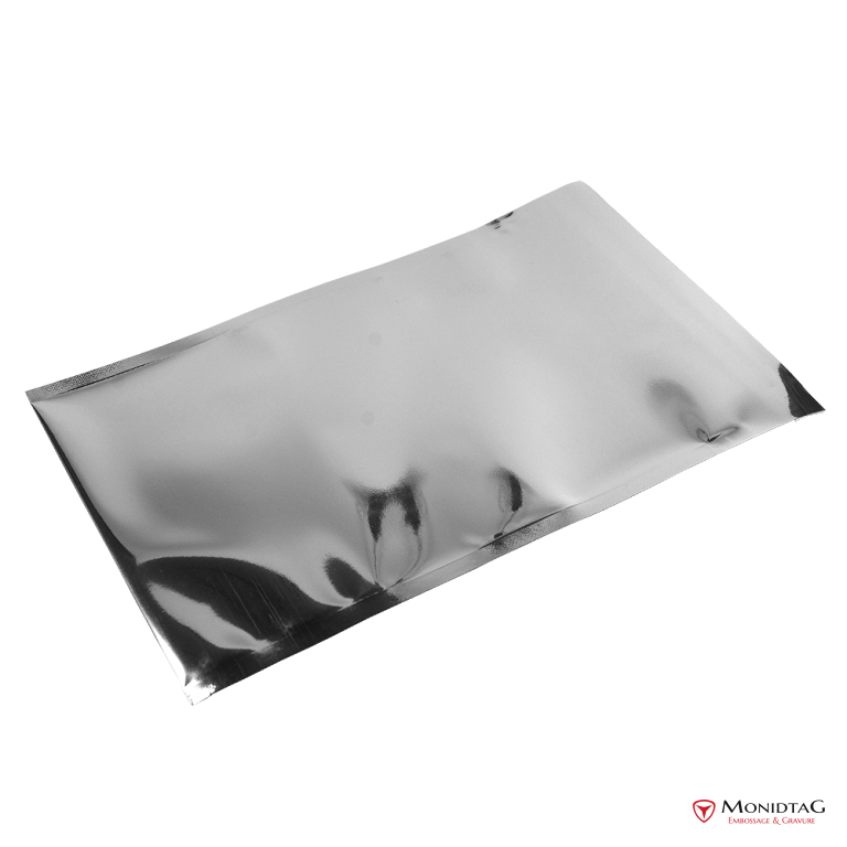 Enveloppe rectangulaire gris argent