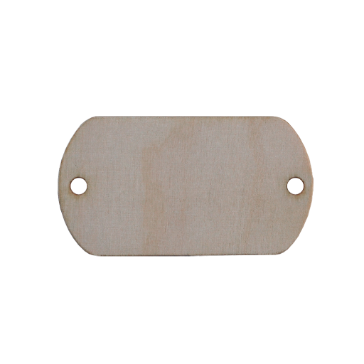Personnalisable par pyrogravure laser, cette plaque d'identification en bois de Bouleau est percée de 2 trous afin de pouvoir être vissée sur le support de votre choix. Ne convient