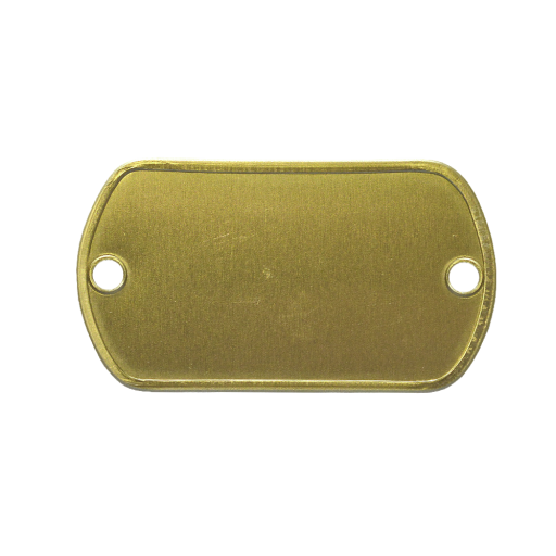 Transformed from its original function, this brass Dog Tag is ideal for identifying objects. Thanks to its 2 holes, it can be screwed, riveted or nailed to the support of your choice (wood, metal, lea